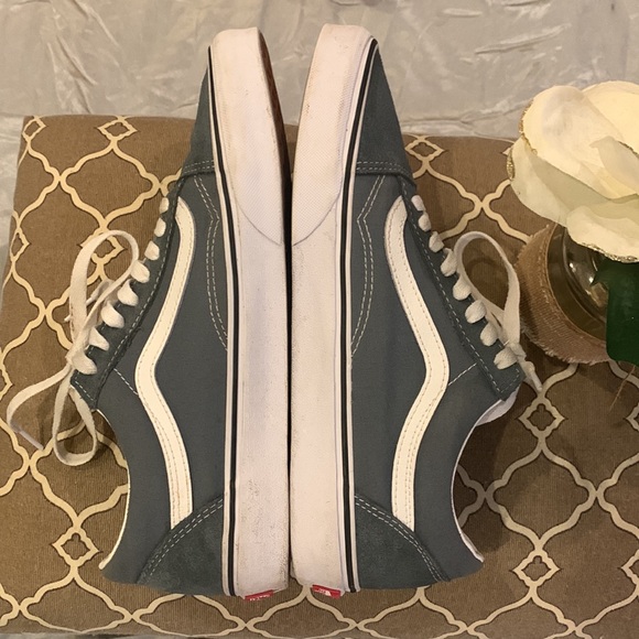 Vans Other - 🌹 Vans Old School Grayish Blue Unisex Cloth & Suede Classic Sneakers